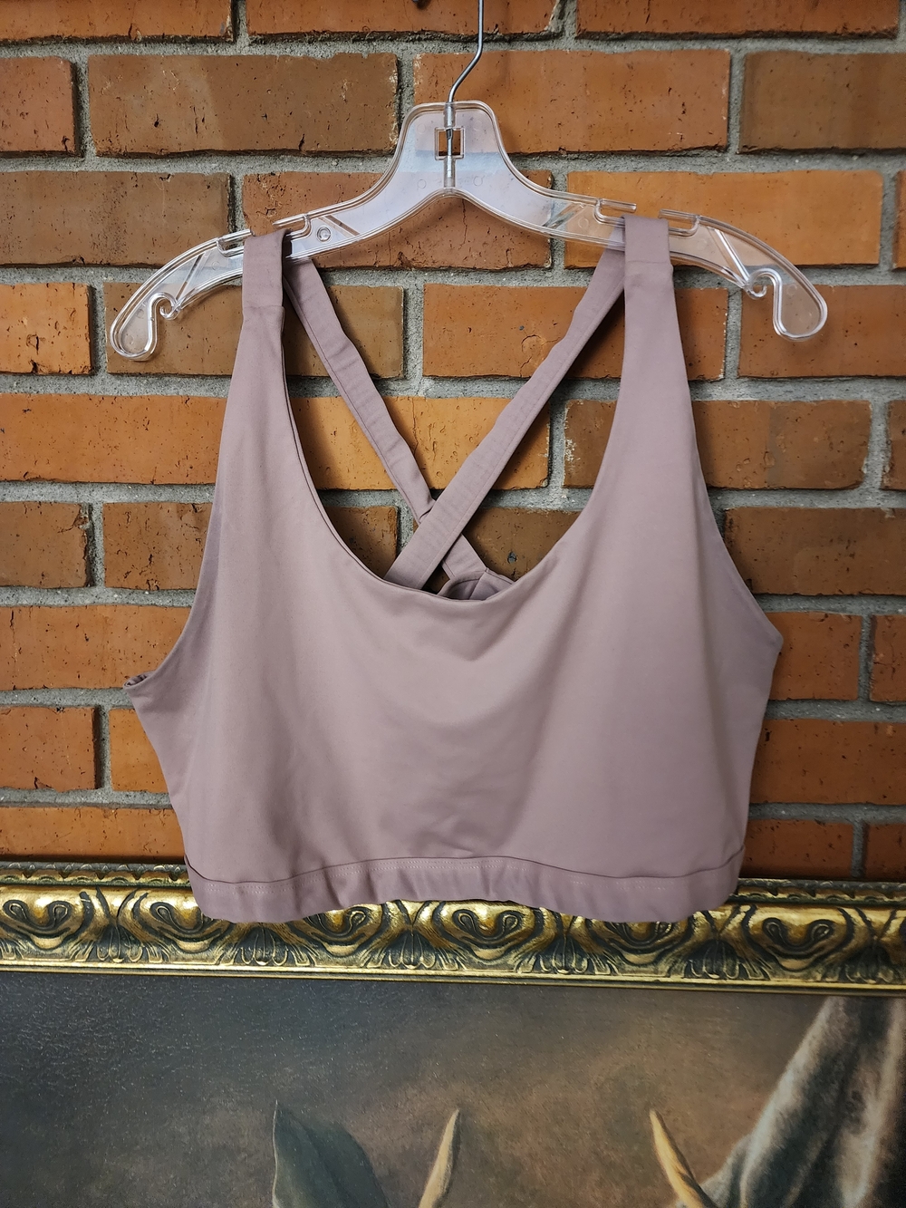 JustFab Cross-Back Bralette - Mauve 3x